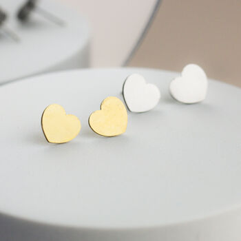 Solid Heart Stud Earring, 2 of 4