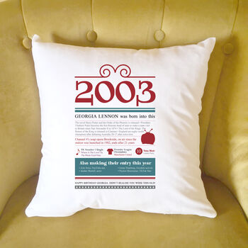 Personalised 21st Birthday Gift Cushion, 3 of 8
