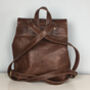 Handcrafted Small Brown Backpack, thumbnail 3 of 7