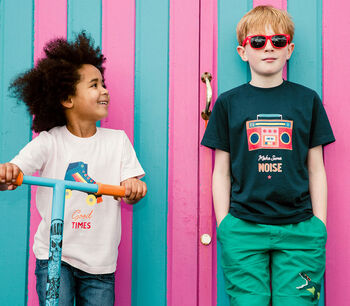 Boombox Retro Positivity Unisex Kids T Shirt, 4 of 7