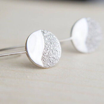 Recycled Silver Moonrise Threader Earrings, 3 of 5