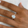 Moonstone Teardrop Faceted Gemstone Ring, thumbnail 2 of 8