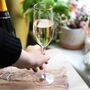 Personalised Gold Rimmed Pink Champagne Glass, thumbnail 4 of 4