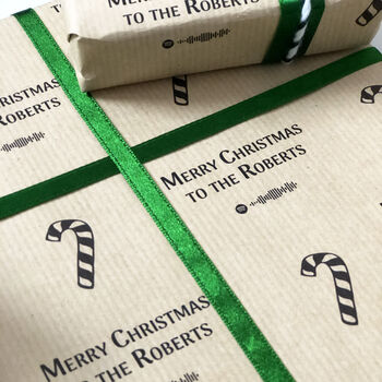 Personalised Christmas Spotify Playlist Wrapping Paper, 6 of 6