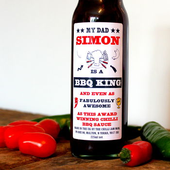 'Bbq King / Queen' Personalised Chilli Sauce, 3 of 5