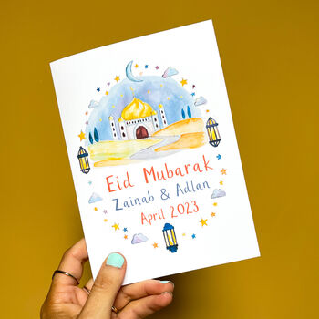 Eid Mubarak Personalised Eid Card, 2 of 2