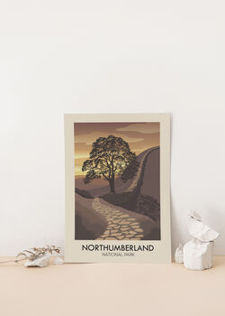 Northumberland National Park Travel Poster Art Print, 2 of 8