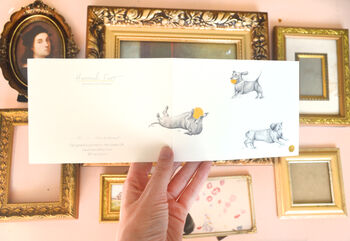Dachshund Gold Foil Greetings Card, 4 of 4