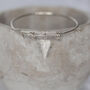 Sterling Silver Textured Long Heart Charm Bangle, thumbnail 3 of 6