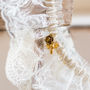 Personalised Bee Lace Wedding Garter Gift For The Bride, thumbnail 3 of 7