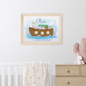 Personalised Noah's Ark Framed Wall Print, 9 of 12