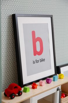 'B' Is For Bike Infographic Cycling Art Print, 4 of 5