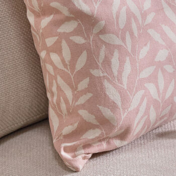 Botanical Blush Cotton Cushion, 5 of 5