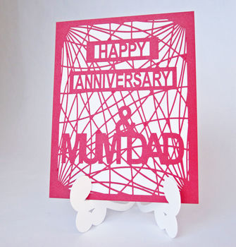 Personalised Stand Up Easel Die Cut Birthday Card, 3 of 4