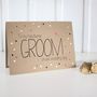 Wedding Day Card For Groom From The Bride, Gold Dots, thumbnail 4 of 5