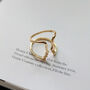 Thick 18 K Gold Plated Silver Statement Face Ring, thumbnail 1 of 6