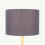 Linen Charcoal Grey Lampshade, thumbnail 2 of 9