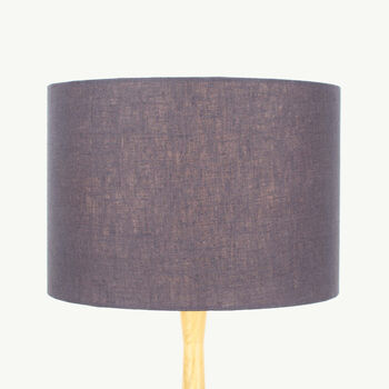 Linen Charcoal Grey Lampshade, 2 of 9