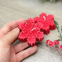 Red Christmas Snowflake Candle Decoration Gift, thumbnail 6 of 6