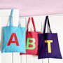 Initial Alphabet Letter Tote Bag, thumbnail 1 of 6