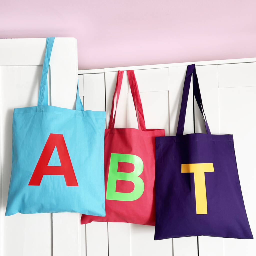 Initial Alphabet Letter Tote Bag, 1 of 6