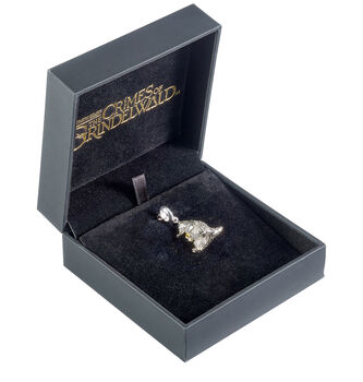 Fantastic Beasts Sterling Silver Niffler Slider Charm With Crystal, 2 of 2