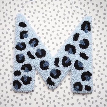 Blue Leopard Print Decorative Letter, 2 of 6