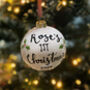 Personalised Traditional Babies First Christmas Bauble, thumbnail 1 of 1