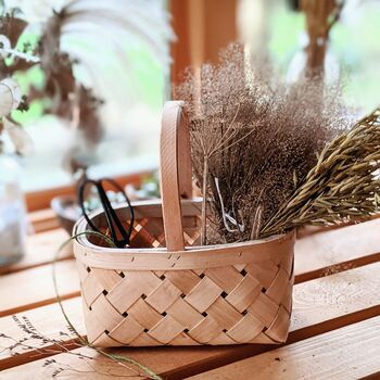 Natural Wood Weave Baskets Set Of Three, 6 of 6