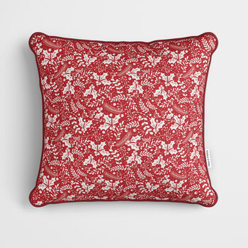 Personalised Red Village Christmas Cushion, 3 of 7
