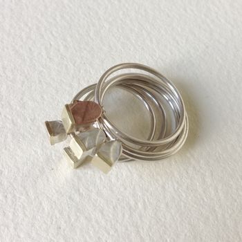 Tiny 'Cup Cake' Embossed Stacking Ring, 2 of 9