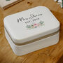 Personalised Wedding Travel Jewellery Box Gift For Bride, Bridesmaid And Mother Of The Bride, thumbnail 3 of 7