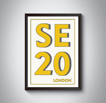 Se20 Anerley, Penge, London Postcode Art Print, 4 of 5