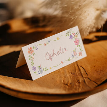 Whimsical Wildflower Wedding Place Cards, 6 of 6