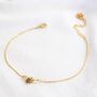 Gold Plated Enamel Bumblebee And Daisy Anklet, thumbnail 2 of 5