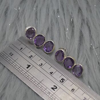 Purple Amethyst Earrings: February Birthstone, 7 of 8