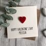 Personalised Happy Valentine's Day Acrylic Heart Card, thumbnail 2 of 3