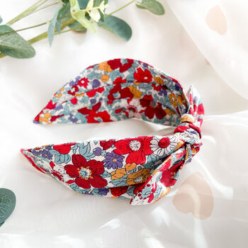 Floral Side Knot Headband Hair Accessory, 4 of 6