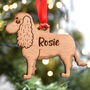 Cocker Spaniel Personalised Dog Wooden Decoration, thumbnail 3 of 4
