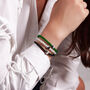 Green Chalcedony Yin Yang Beaded Stacker Bracelet, thumbnail 2 of 3
