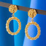 Gold Plate Caviar Drop Earrings, thumbnail 1 of 2