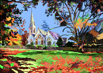 Christ Church, Wanstead, East London Art Print, 2 of 2