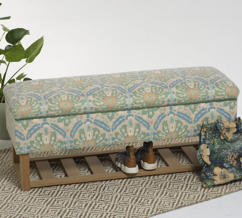 Bespoke Floral Fabric Storage Bench For Shoes, 1 of 10