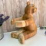Carved Wooden Teddy Bear Wine Bottle Holder, thumbnail 5 of 8