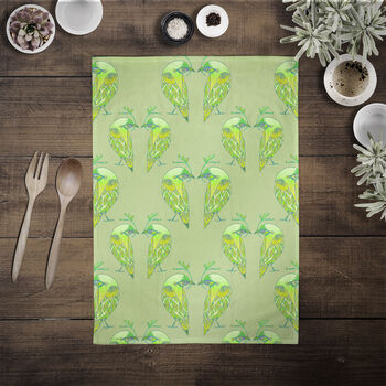 Lovebirds Tea Towel | 100% Cotton | Made In The UK, 4 of 11