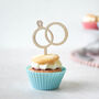 Wooden Cupcake Topper For Weddings Or Engagements, thumbnail 2 of 5