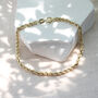 9ct Yellow Gold Hollow Rope Chain Bracelet, thumbnail 1 of 6