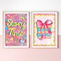 Pink Story Time Print, Reading Nook Illustration, Girls Room Wall Art, thumbnail 5 of 12