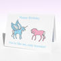 Personalised Unicorn Birthday Card, thumbnail 1 of 6