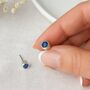 Sterling Silver Sapphire Stud Earrings: September Birthstone Gift – 7mm, thumbnail 1 of 7